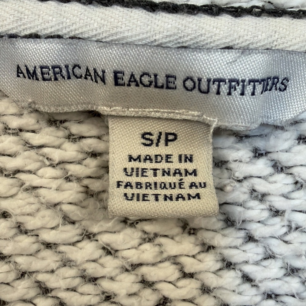 Grey American Eagle Outfitters Baja hoodie size small Vintage - Picture 3 of 8